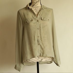 **!!SALE!!** Sheer olive blouse